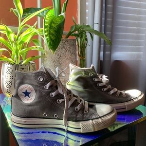 GREY HIGH TOP CONVERSE ALL STARS